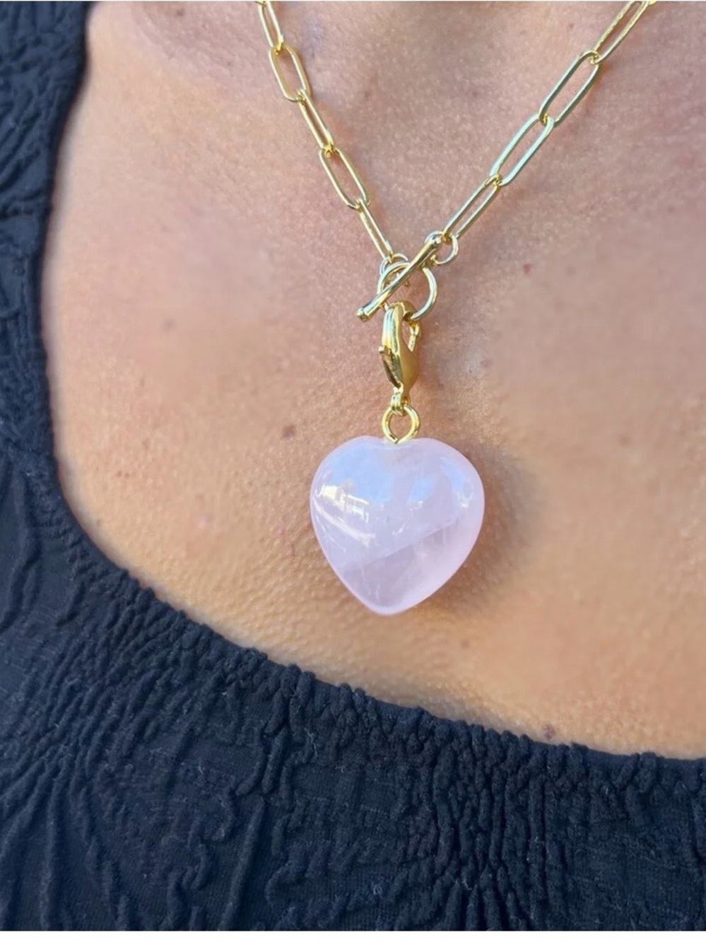 Holst + Lee Opalite Heart Necklace $65